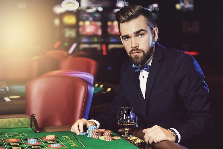Layar grid permainan dengan slot, dealer langsung, dan opsi olahraga